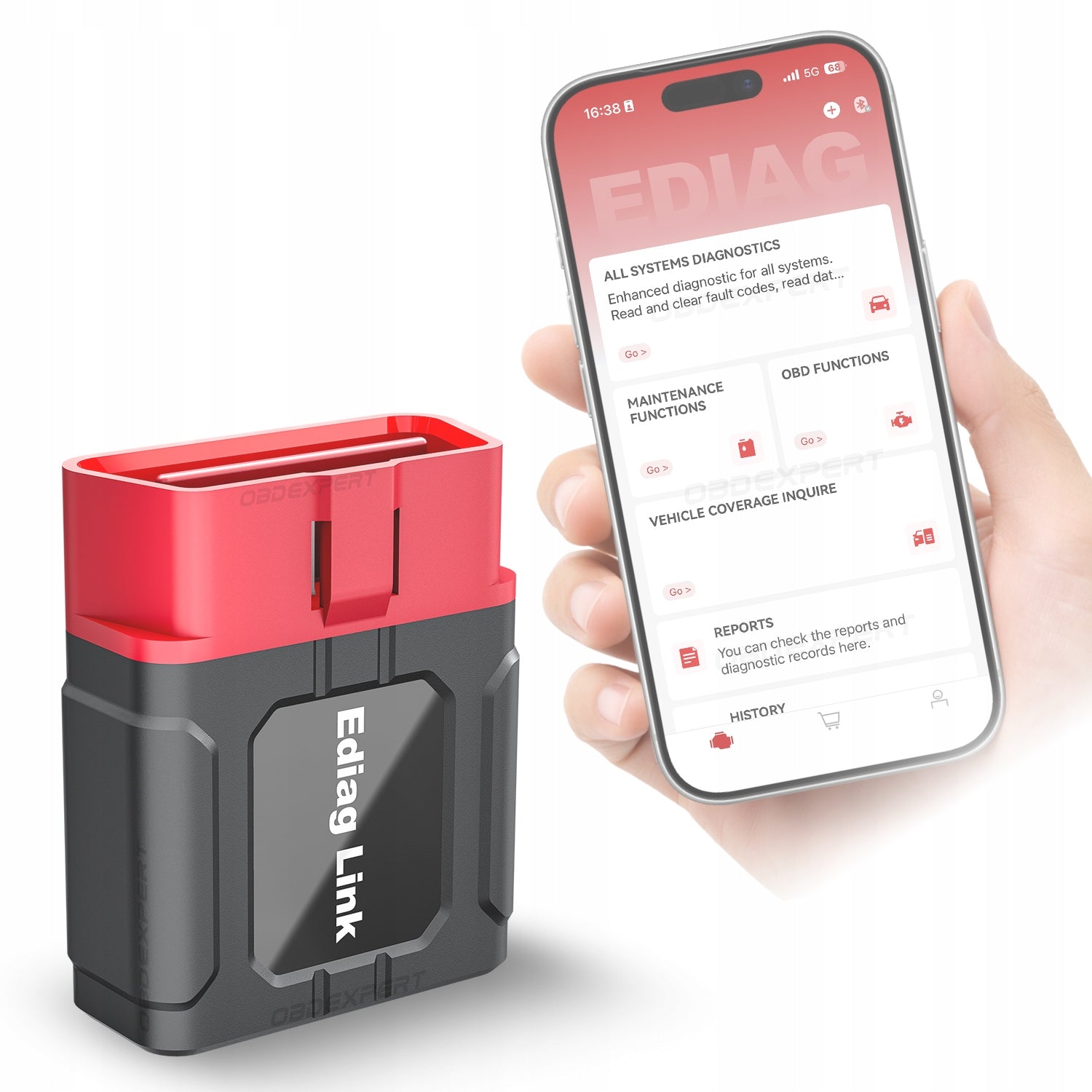 EDIAG LINK KINGBOLEN OBD2 DIAGNOSTIC TESTER CAN-FD + Active Test