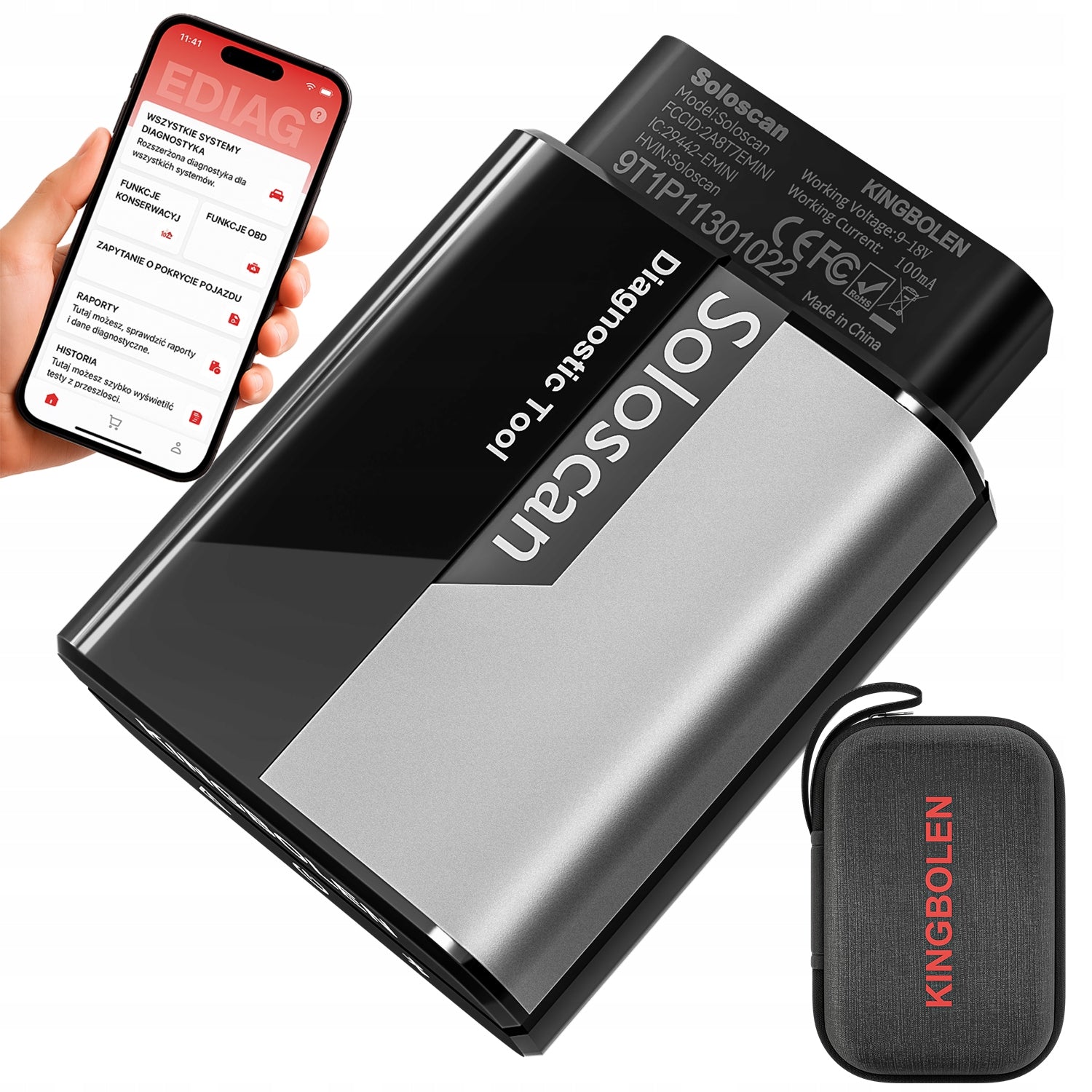 EDIAG SOLOSCAN VAG AUDI SKODA VW DIAGNOSTIC KINGBOLEN OBD2 TESTER PL