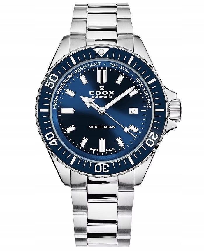 EDOX Skydiver Neptunian Automatic 80120-3BUM-BUF, 44mm, 1000m Water Resistance Packaging status original