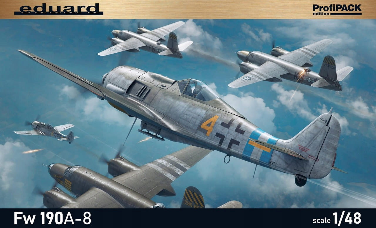 Konstruktorius Eduard - Fw 190A-8, Profipack, 1/48, 82147, 8 m.+