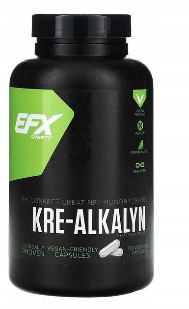 EFX SPORTS KRE-ALKALYN 120vkap BUFFERED CREATINE creatine natural Expiration date at least 1 year from the date of purchase