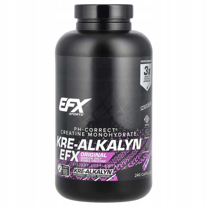 EFX SPORTS KRE-ALKALYN 240cap BUFFERED CREATINE creatine natural PATENT Packaging status original