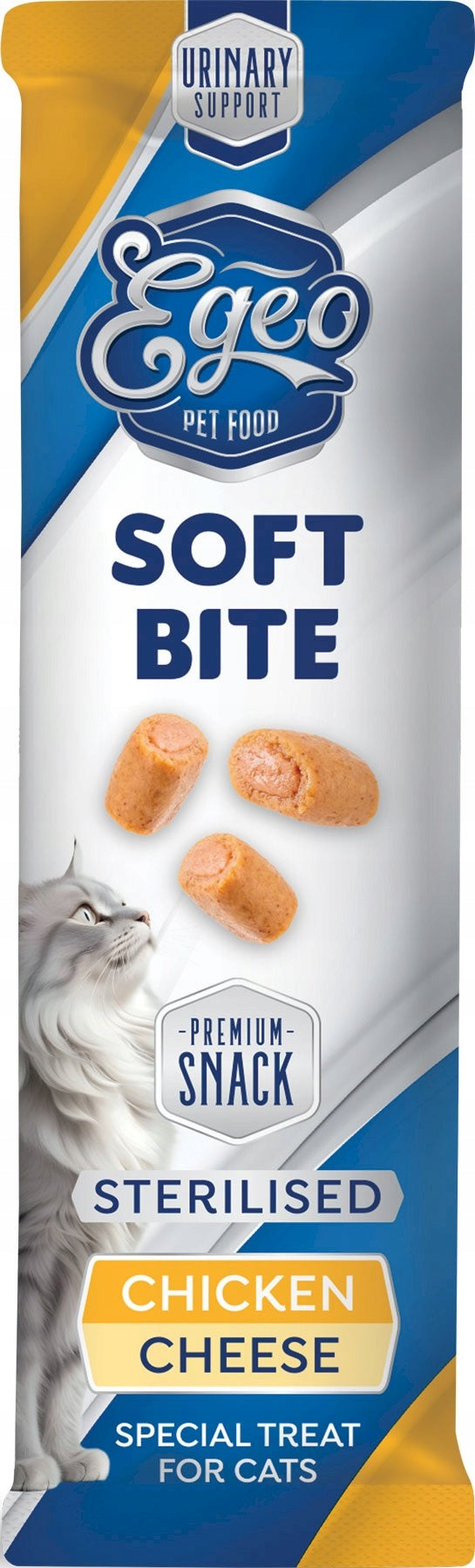 EGEO Cat Sterilised Urinary Support Chicken Bites with Cat Cheese 3pcs Packaging status original