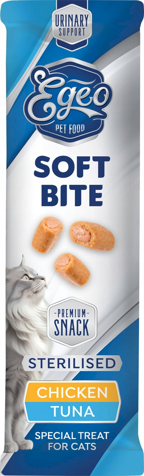 EGEO Sterilised Urinary Support Chicken Bites with Cat Tuna 3pcs Packaging status original