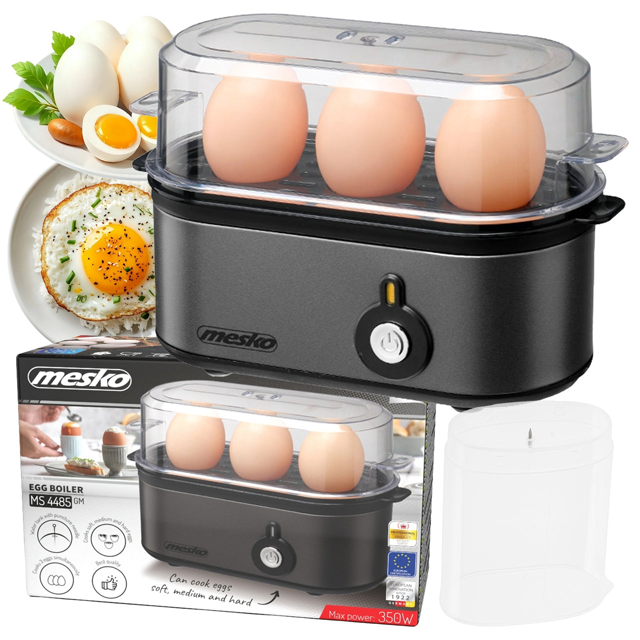 EGG COOKER AUTOMATIC EGG COOKER 3 PCS ELECTRIC MESKO