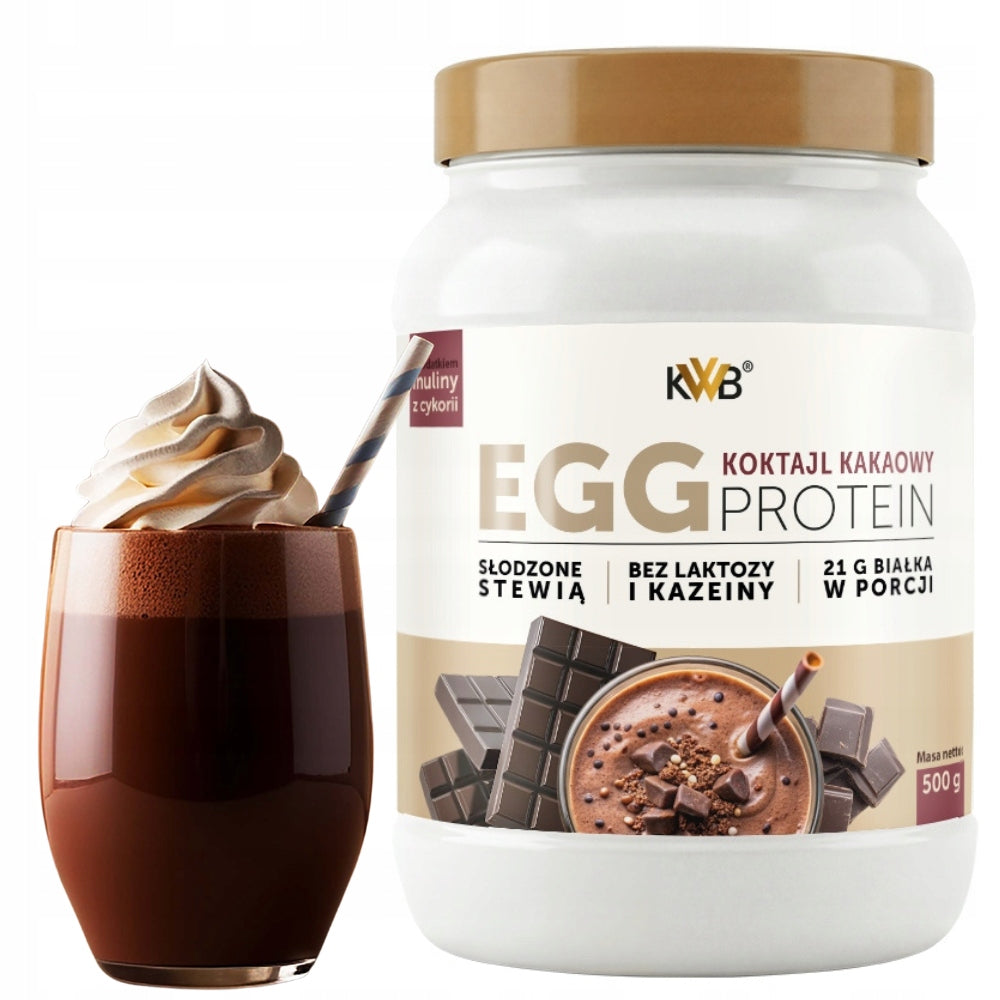 EGG Protein KWB EGG PROTEIN 500g with Cocoa Flavour Sweetened with Stevia