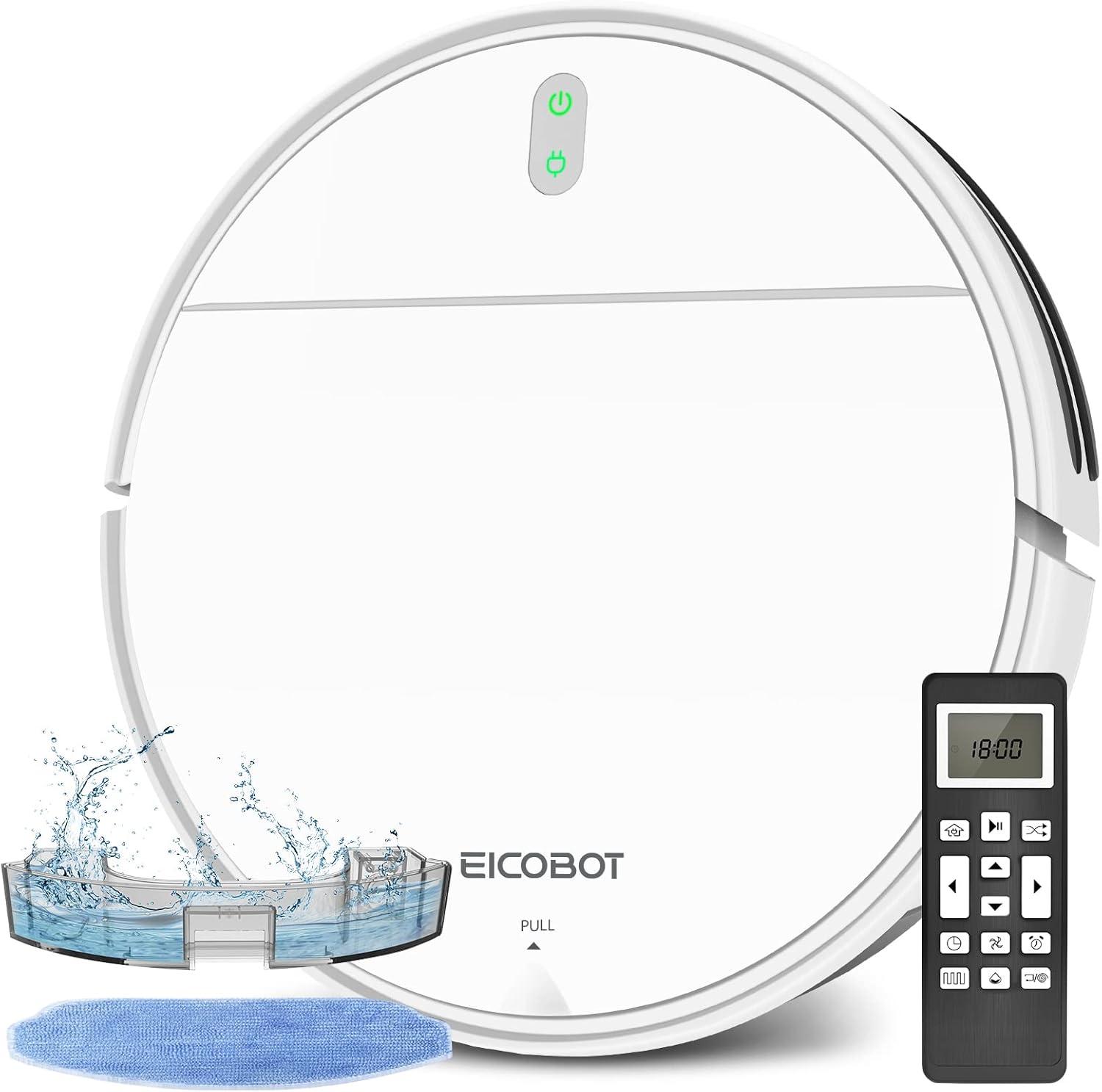 EICOBOT BR150 Robot Vacuum Cleaner, White Manufacturer code 590545