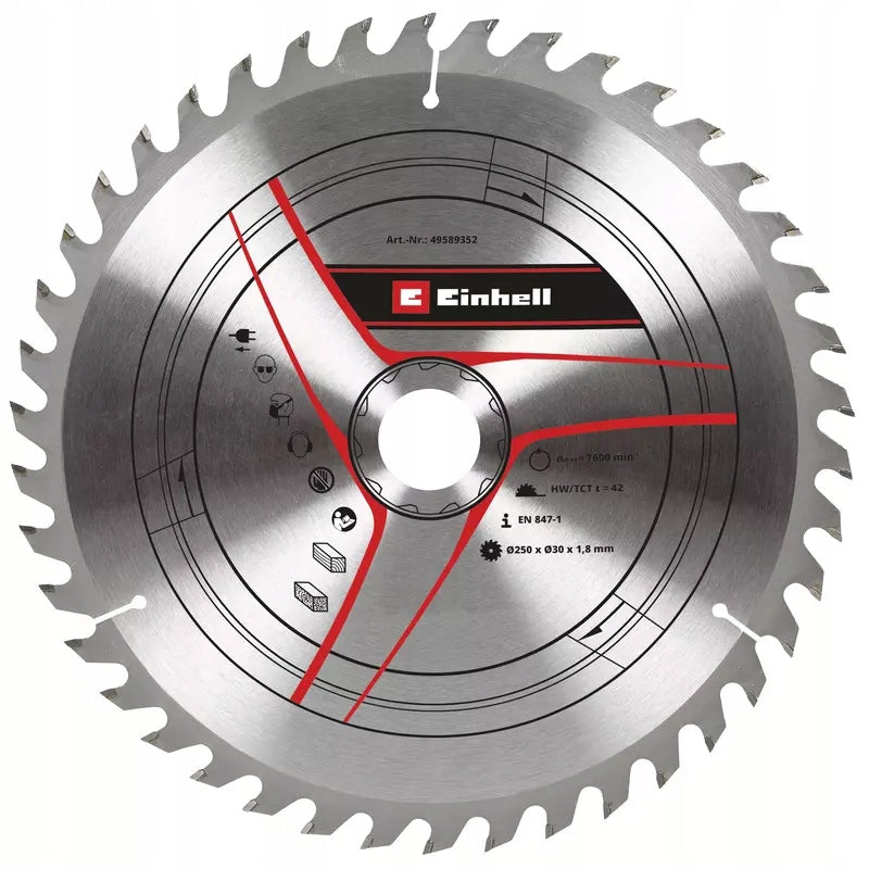 EINHELL KWB CUTTING DISC FOR CIRCULAR SAW HM TCT Ø 250 x 30 x1,8 mm 42Z