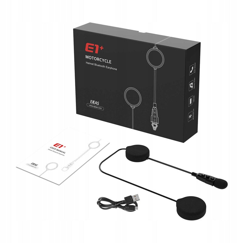 EJEAS E1+ Bluetooth Headset for Motorcycle Helmet Echo Reduction