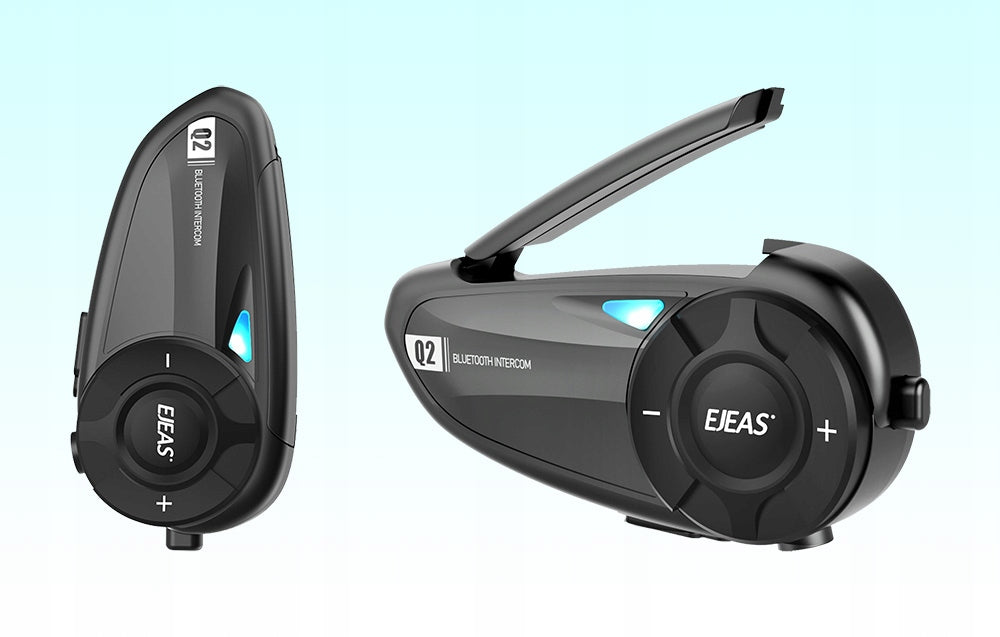 EJEAS Q2 MOTORCYCLE INTERCOM IP65 UP TO 800M MAX 2 PERSONS MESH BLUETOOTH 5.1 Manufacturer Ejeas