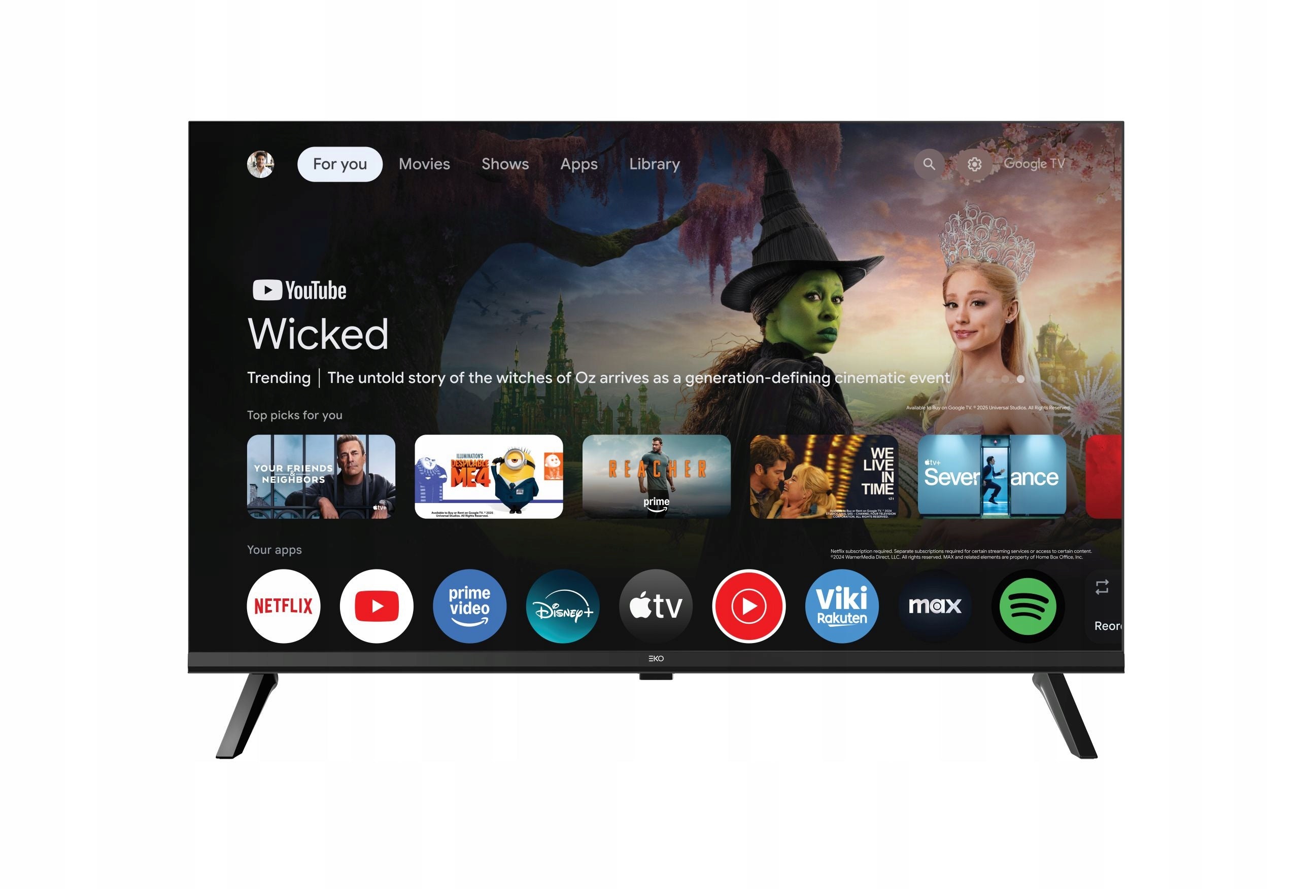 EKO 32" HD Smart TV | Google TV | Wi-Fi | HDMI ARC | USB | 2×10W!