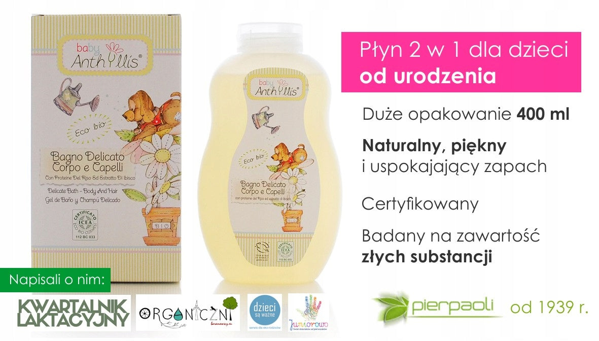 Baby Anthyllis Bio-sanfter Kinderbadeschaum für Haut und Haar, 400 ml 