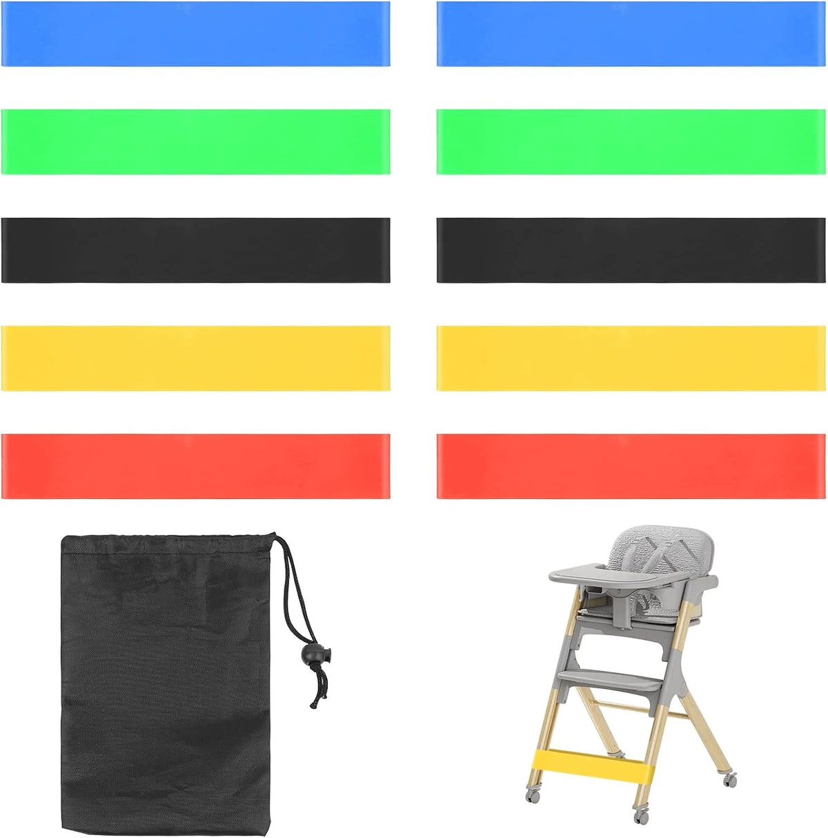 ELASTIC CHAIR LEG BANDS 10 PCS COLORFUL TPE
