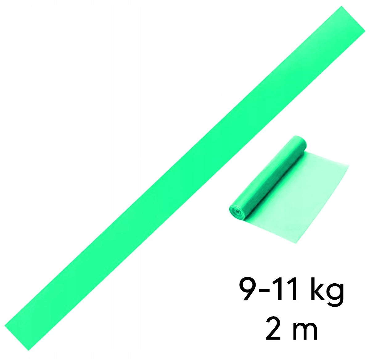 ELASTIC RUBBER BAND FOR REHABILITATION FITNESS EXERCISES 9-11 KG Color green