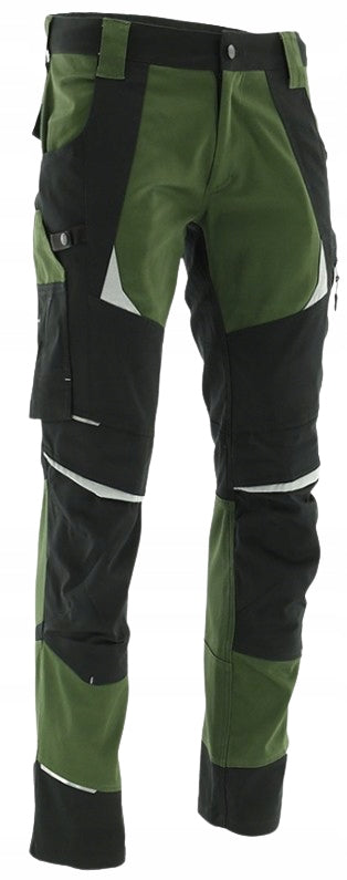 ELASTIC WORK trousers stretch SPANDEX bhp KHAKI + belt COTTONFLEX 50 EAN (GTIN) 5906601910456