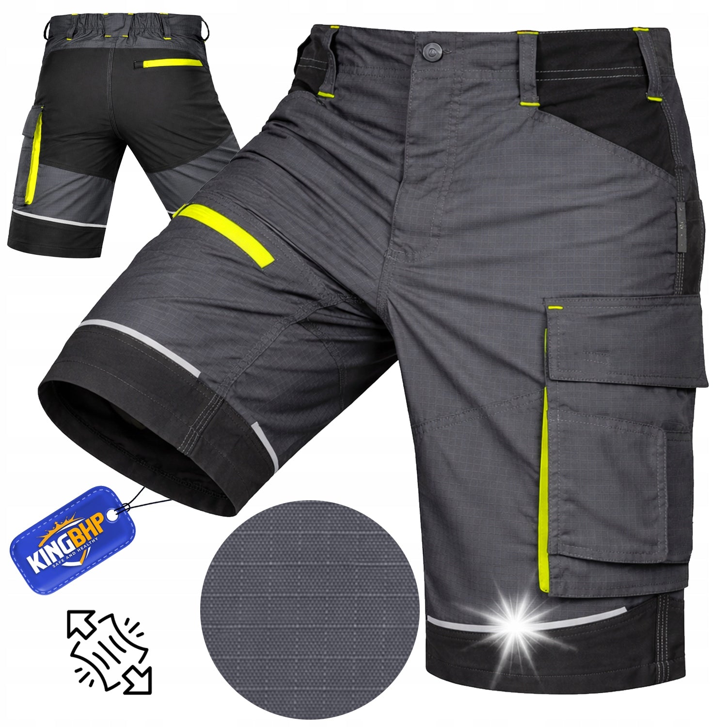 ELASTIC Work Shorts Protective Shorts RIP-STOP STRETCH
