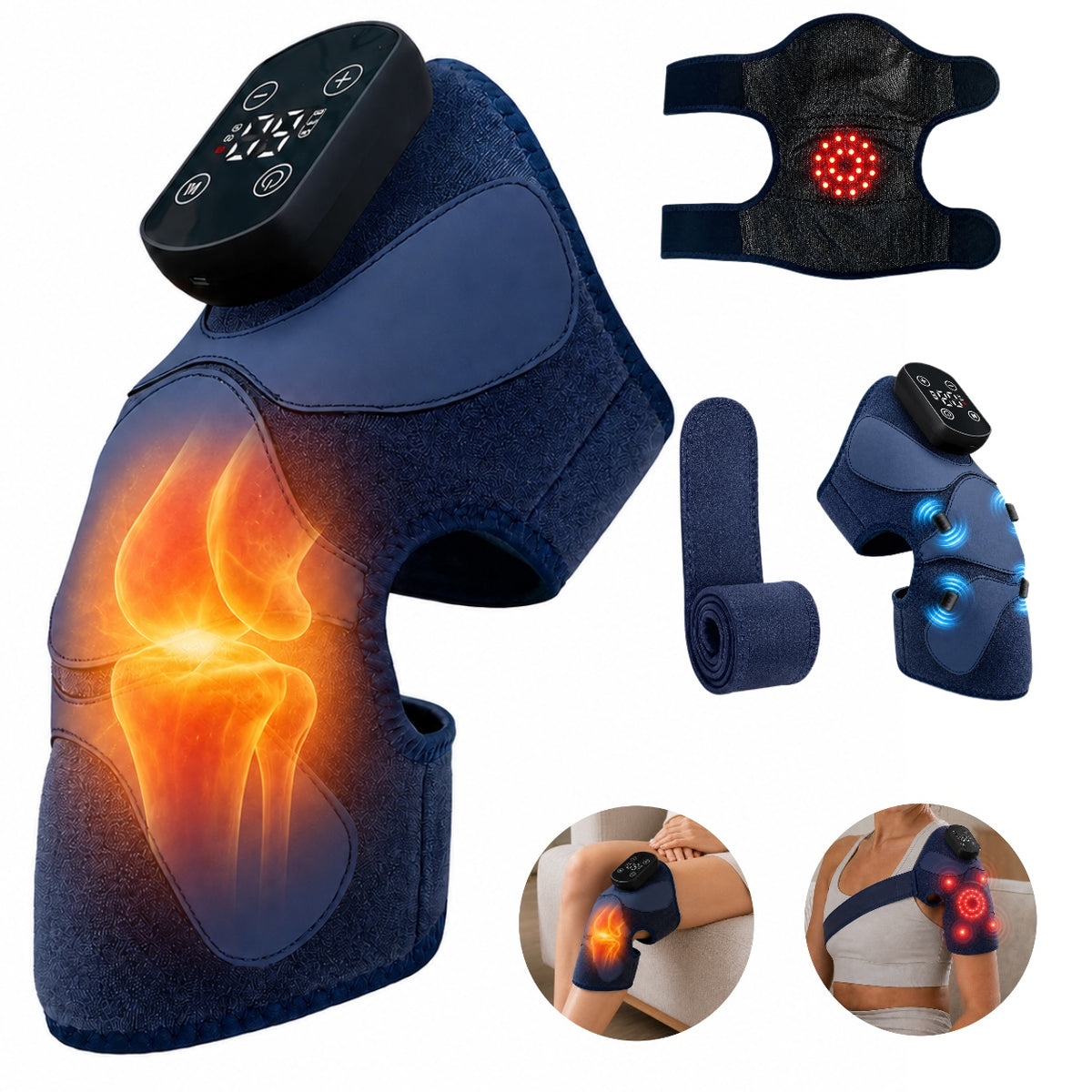 ELBOW MASSAGER WITH VIBRATION HEATING AND RED LIGHT