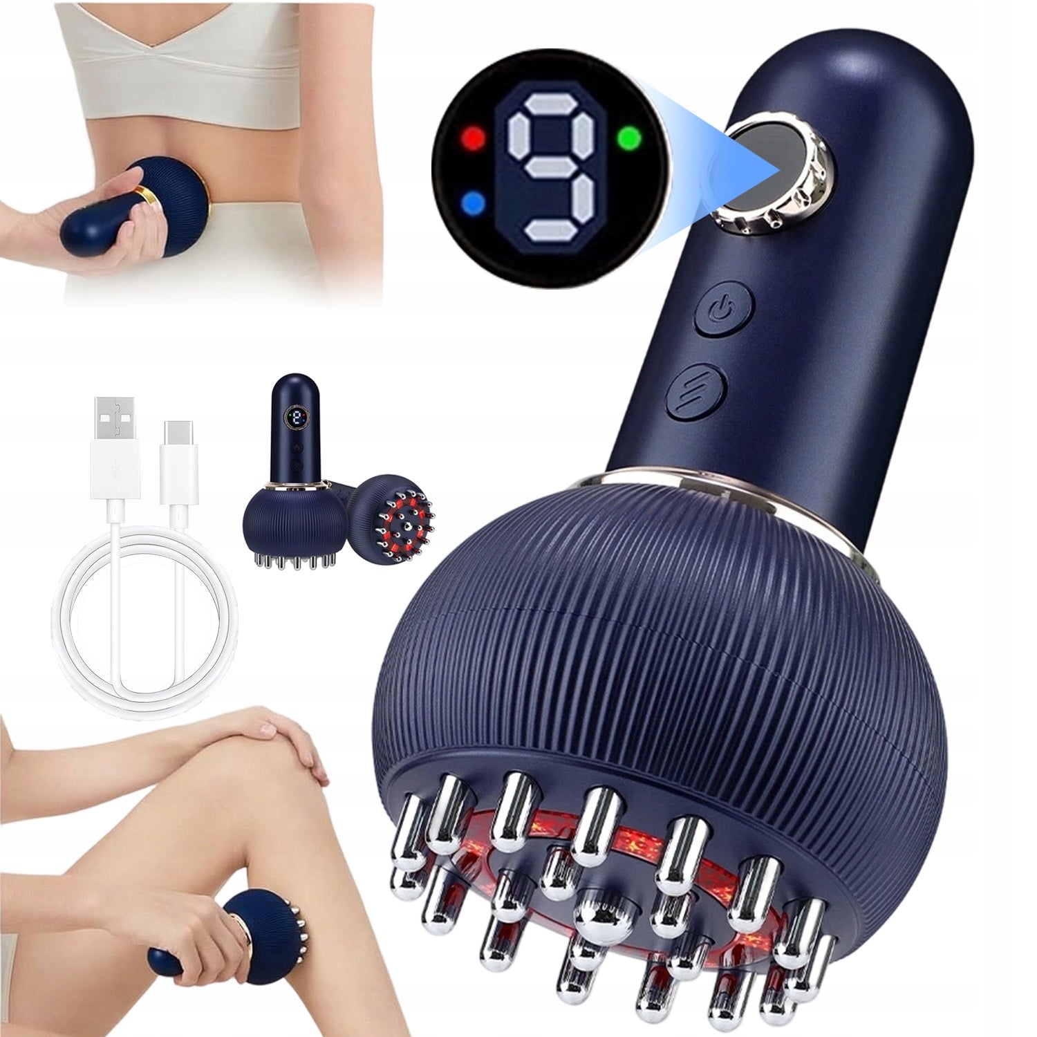 ELCTRIC MERIDIAN BODY MASSAGER WITH RED LIGHT THERAPY