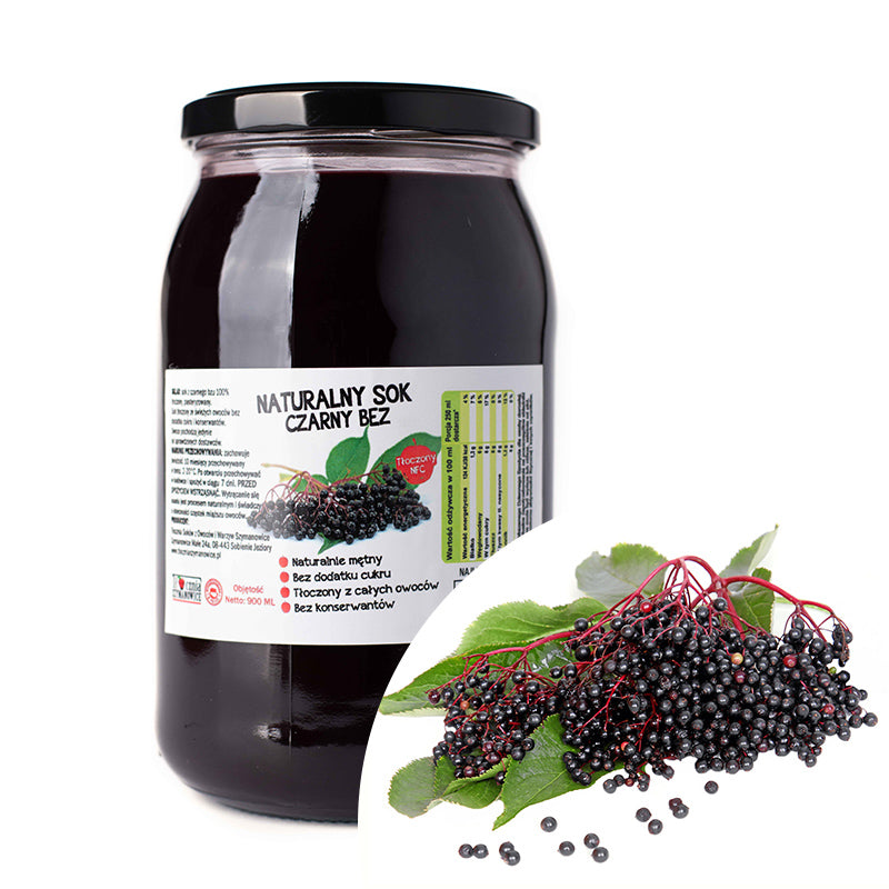 ELDERBERRY Juice 100% NFC BLACK WITHOUT 900ml