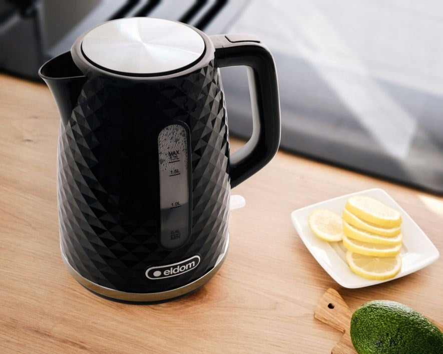 ELDOM KETTLE ELLI,1,7 L,POWER 2200 W,BLACK,STR Brand Eldom