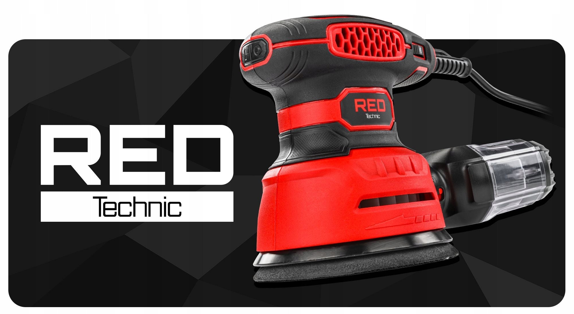 ELECTRIC ADJUSTABLE OSCILLATING ECCENTRIC GRINDER 1100W 24 DISCS Brand RED TECHNIC
