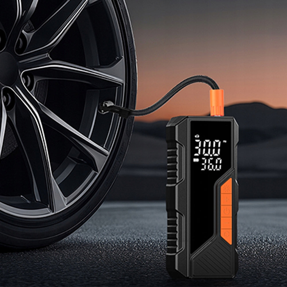 ELECTRIC AIR PUMP MOBILE BICYCLE COMPRESSOR BATTERY PUMP Color black