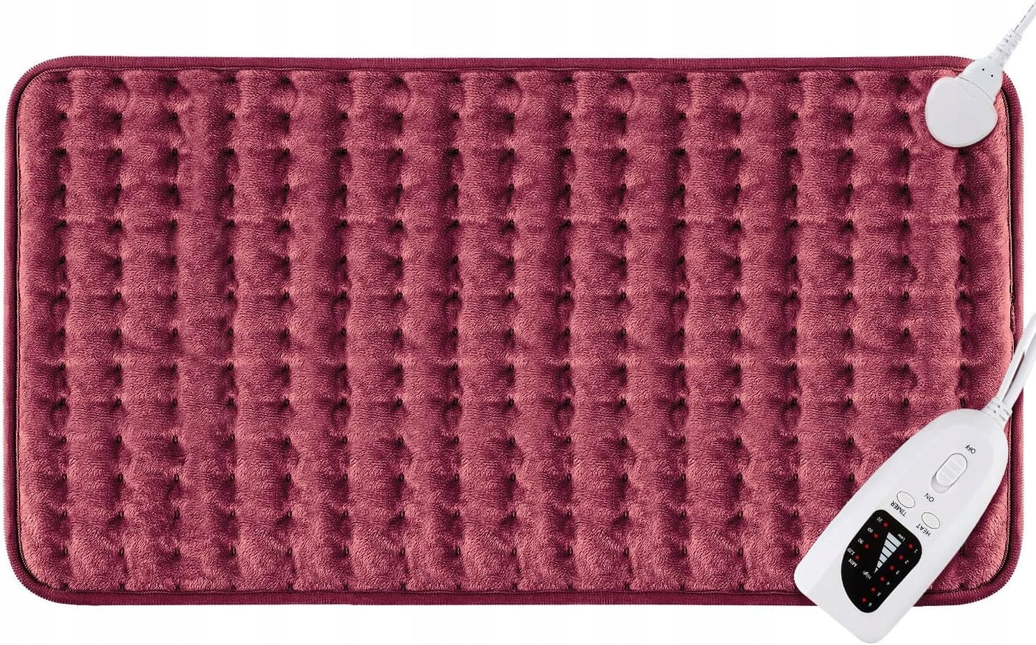 ELECTRIC AUTOMATIC HEATING PAD 30X60CM RED