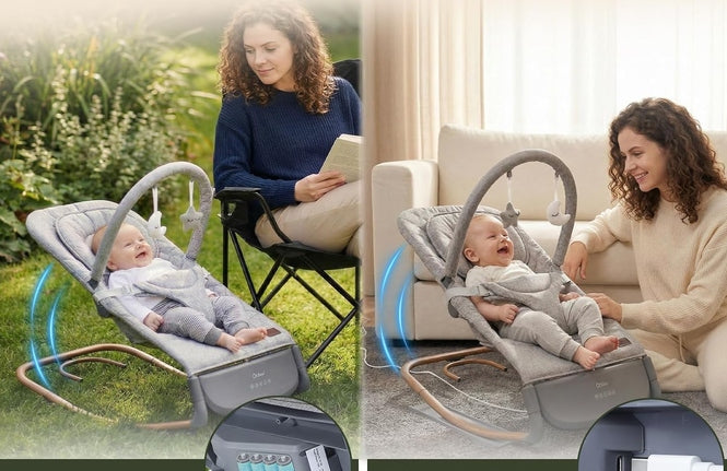 ELECTRIC BABY LOUNGER SWING VELVET COTTON FOR HOME Manufacturer code Bez marki