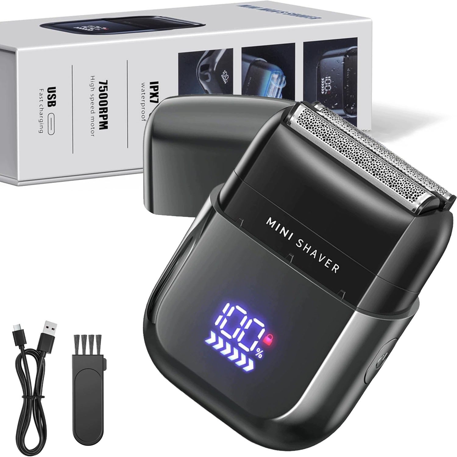 ELECTRIC BEARD RAZOR MEN'S USB C CORDLESS SHAVER