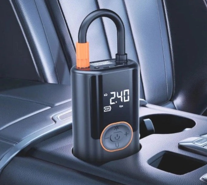 ELECTRIC BICYCLE PUMP CAR COMPRESSOR 4000 mAh POWERBANK 100W Color black