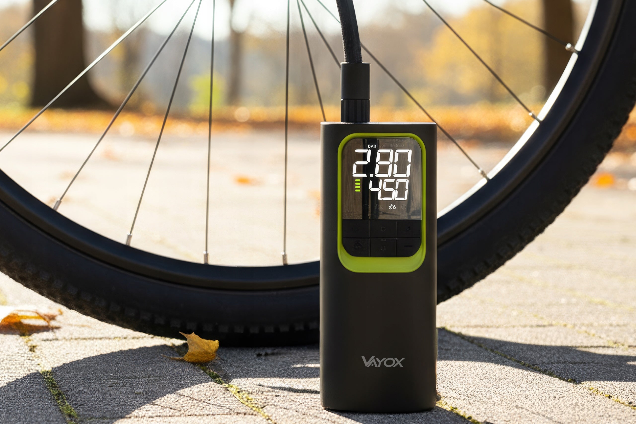 ELECTRIC BICYCLE PUMP CAR COMPRESSOR 8000mAh POWERBANK VAYOX Packaging status original