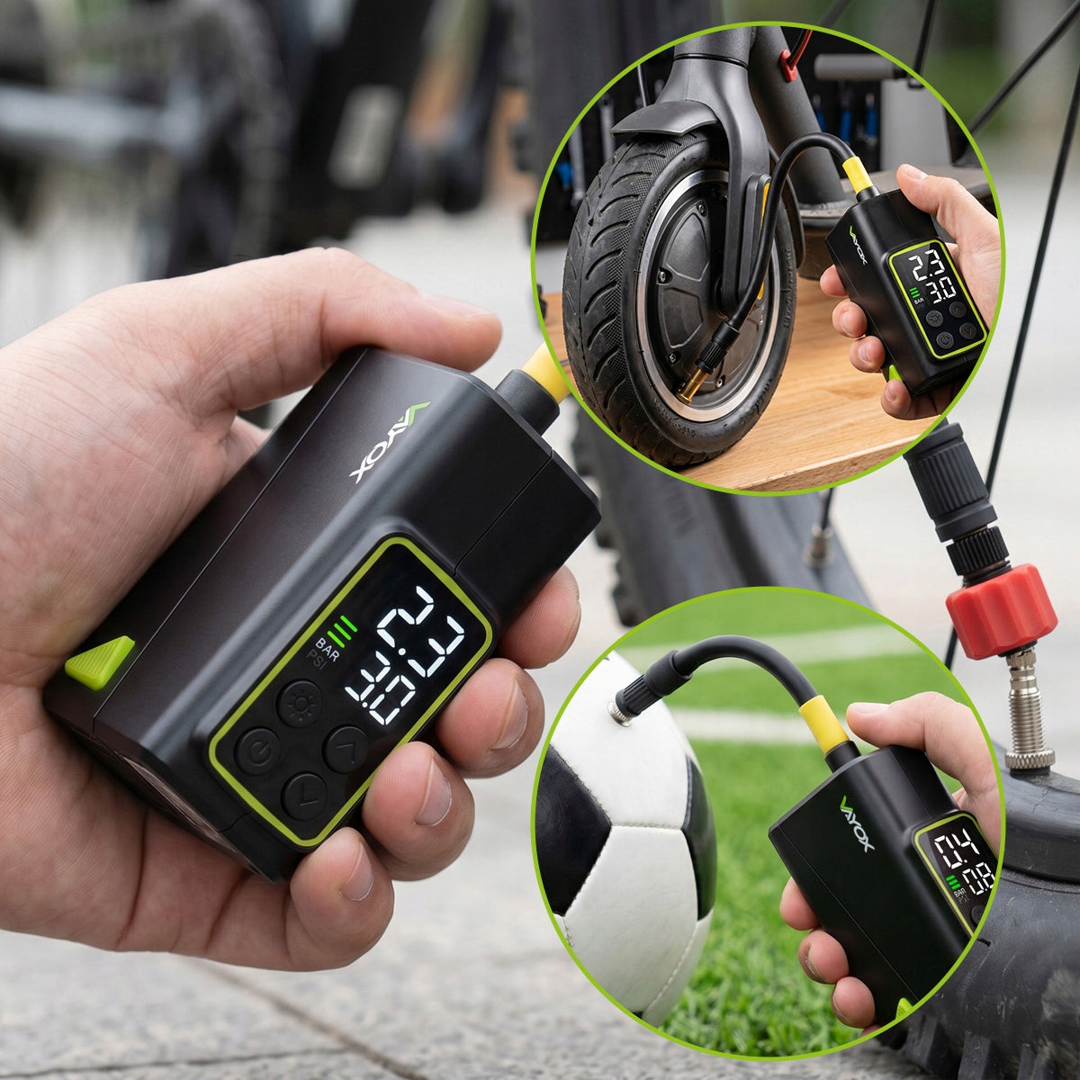 ELECTRIC BICYCLE PUMP MINI COMPRESSOR FOR SCOOTER BIKE 150PSI VAYOX Brand Vayox