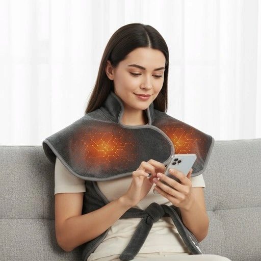 ELECTRIC BLANKET FASTENED BACK WARMER NECK 6 TEMPERATURES GIFT Brand no brand