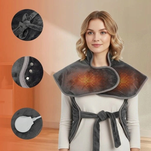 ELECTRIC BLANKET FASTENED BACK WARMER NECK 6 TEMPERATURES GIFT Medical device no