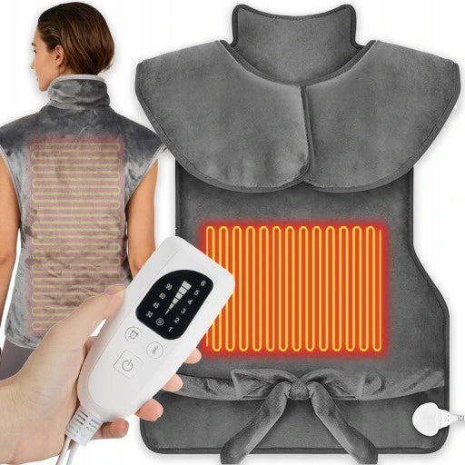 ELECTRIC BLANKET FASTENED BACK WARMER NECK 6 TEMPERATURES GIFT
