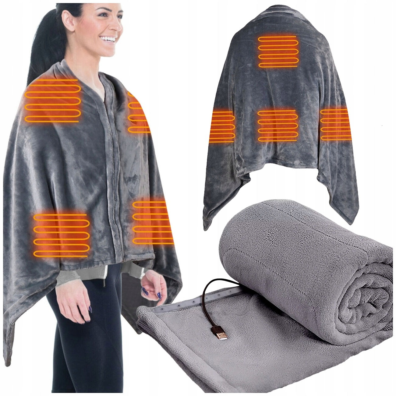 ELECTRIC BLANKET HEATED SOFT WARM USB 7.4V AESTHETIC HEATING MAT