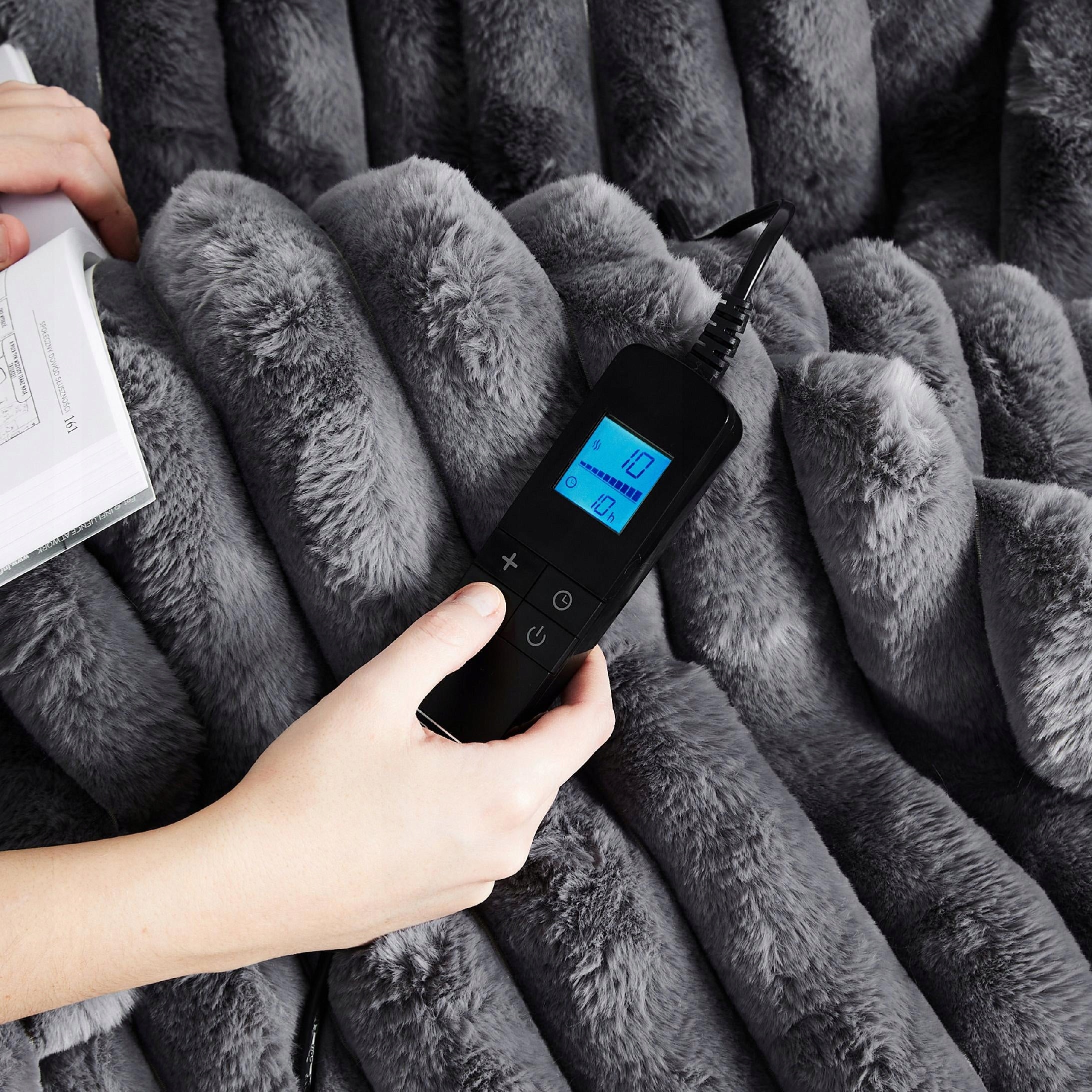 ELECTRIC BLANKET LARGE 180X160 HEATING MAT REMOTE CONTROL LCD THICK 160W + TIMER Medical device no