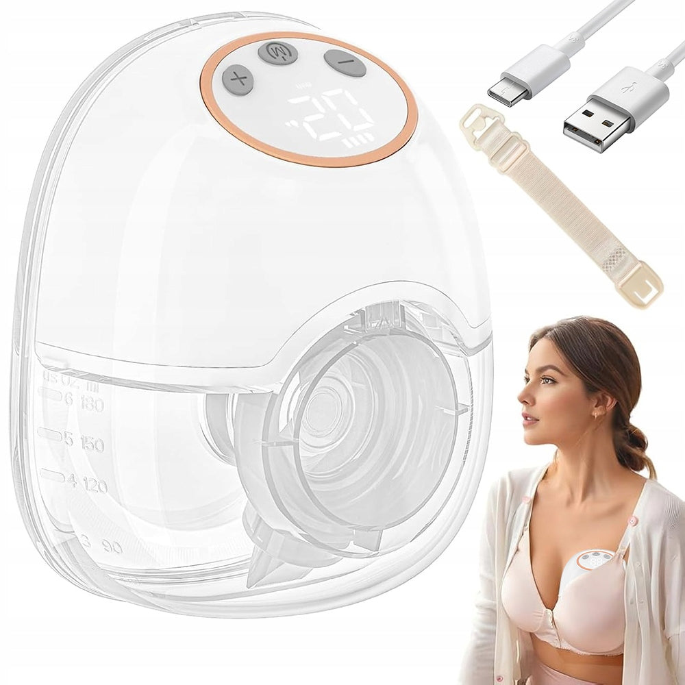 ELECTRIC BREAST PUMP 4 MODES WITH 1100MAH BATTERY AND SILICONE BRA Packaging status original