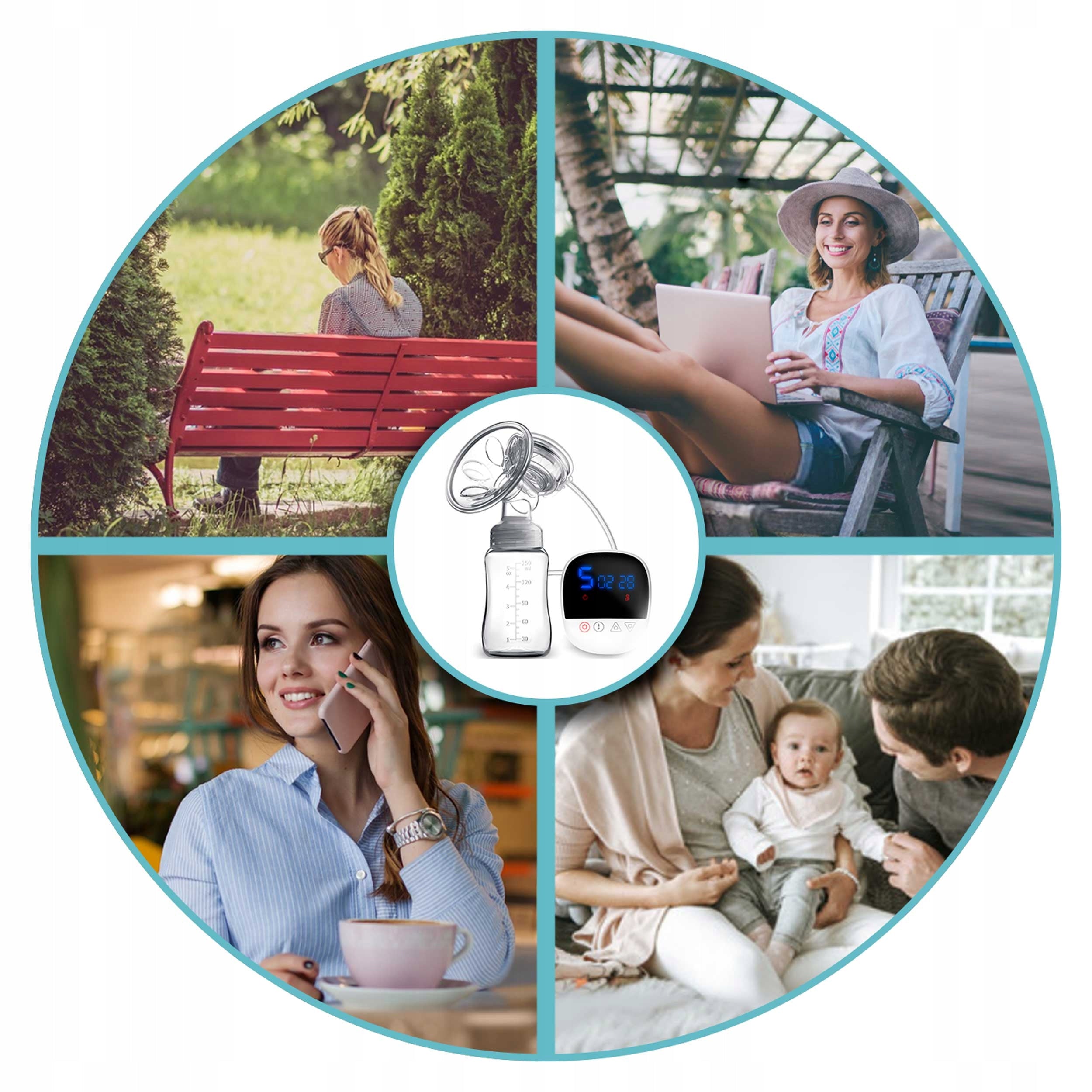 ELECTRIC BREAST PUMP DOUBLE MOBILE BERDSEN WIRELESS BPA FREE Medical device no