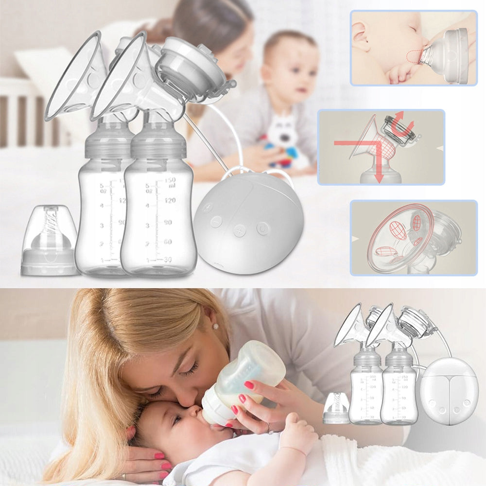 ELECTRIC BREAST PUMP DOUBLE-SIDED QUIET 2 MODES 9 LEVELS PORTABLE WHITE Medical device no