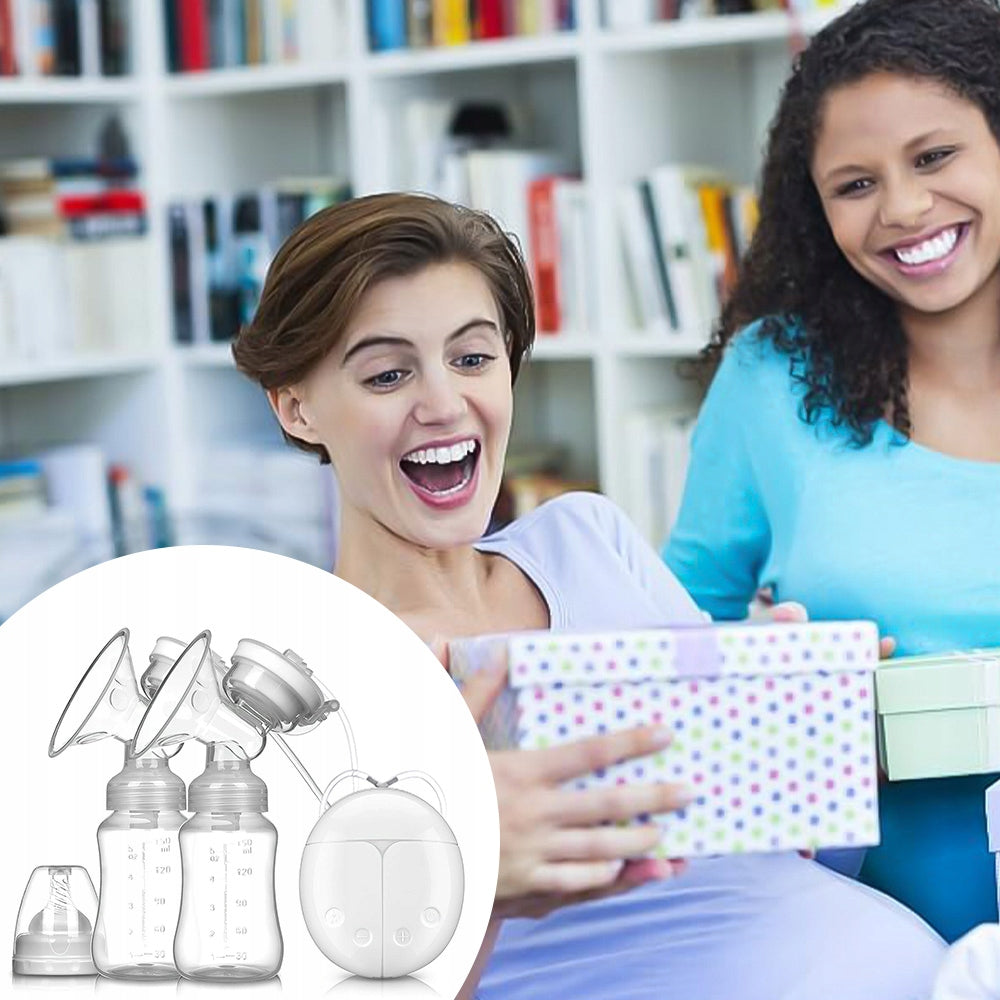 ELECTRIC BREAST PUMP DOUBLE-SIDED QUIET 2 MODES 9 LEVELS PORTABLE WHITE Packaging status original