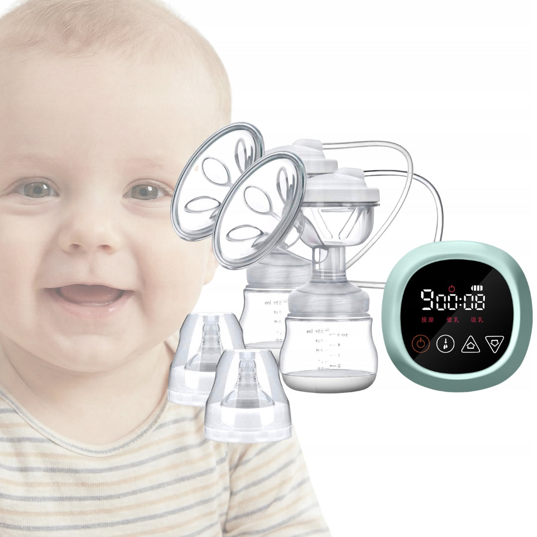 ELECTRIC BREAST PUMP DOUBLE TWO-PHASE MILK EXTRACTOR 4 LEVELS BPA FREE Packaging status original