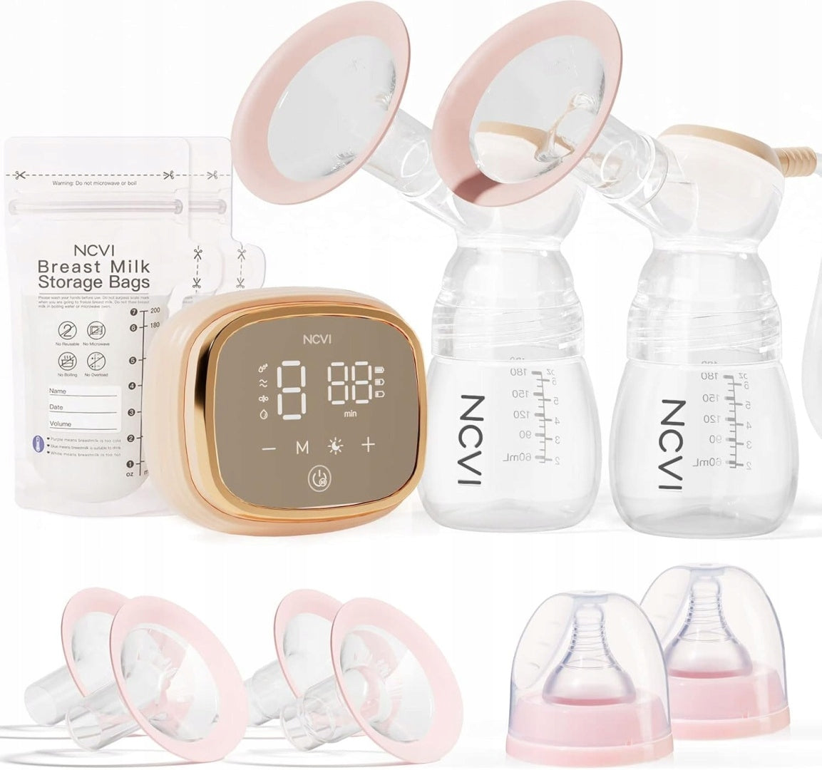 ELECTRIC BREAST PUMP PORTABLE DUAL WIRELESS TWO-PHASE NCVI 4MODES