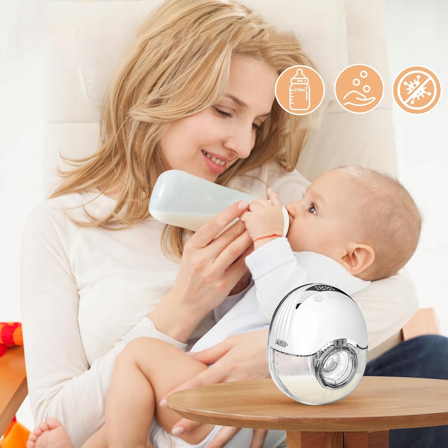 ELECTRIC BREAST PUMP WIRELESS 4 MODES 12 LEVELS WHITE Medical device no