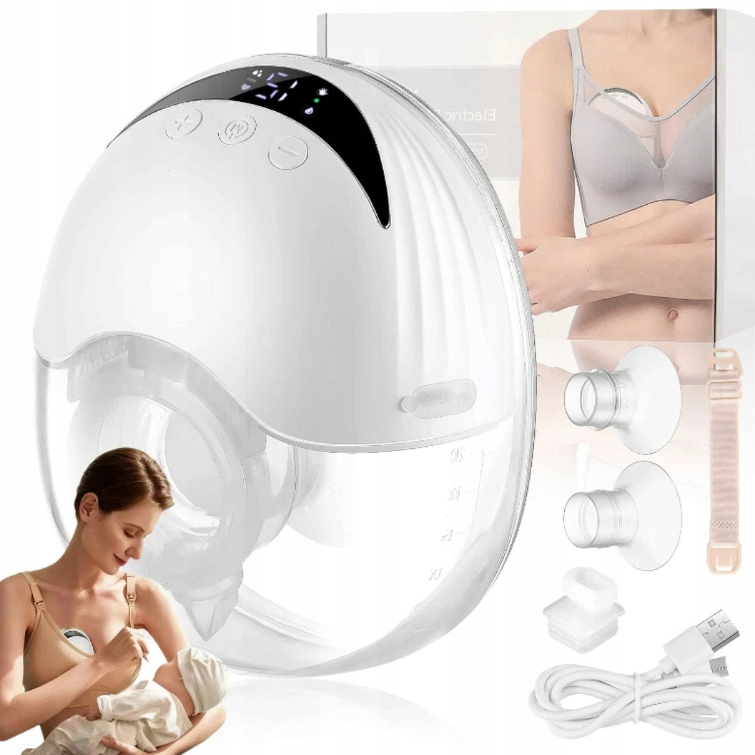 ELECTRIC BREAST PUMP WIRELESS PORTABLE SET WITH 3 NOZZLE SIZES