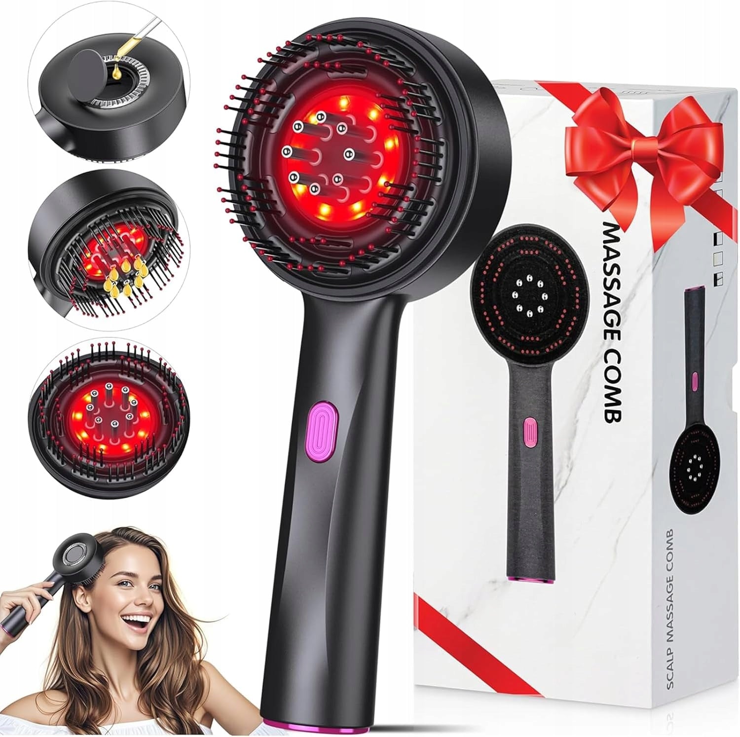 ELECTRIC BRUSH MASSAGE COMB WITH INFRARED AND APPLICATOR Brand no brand