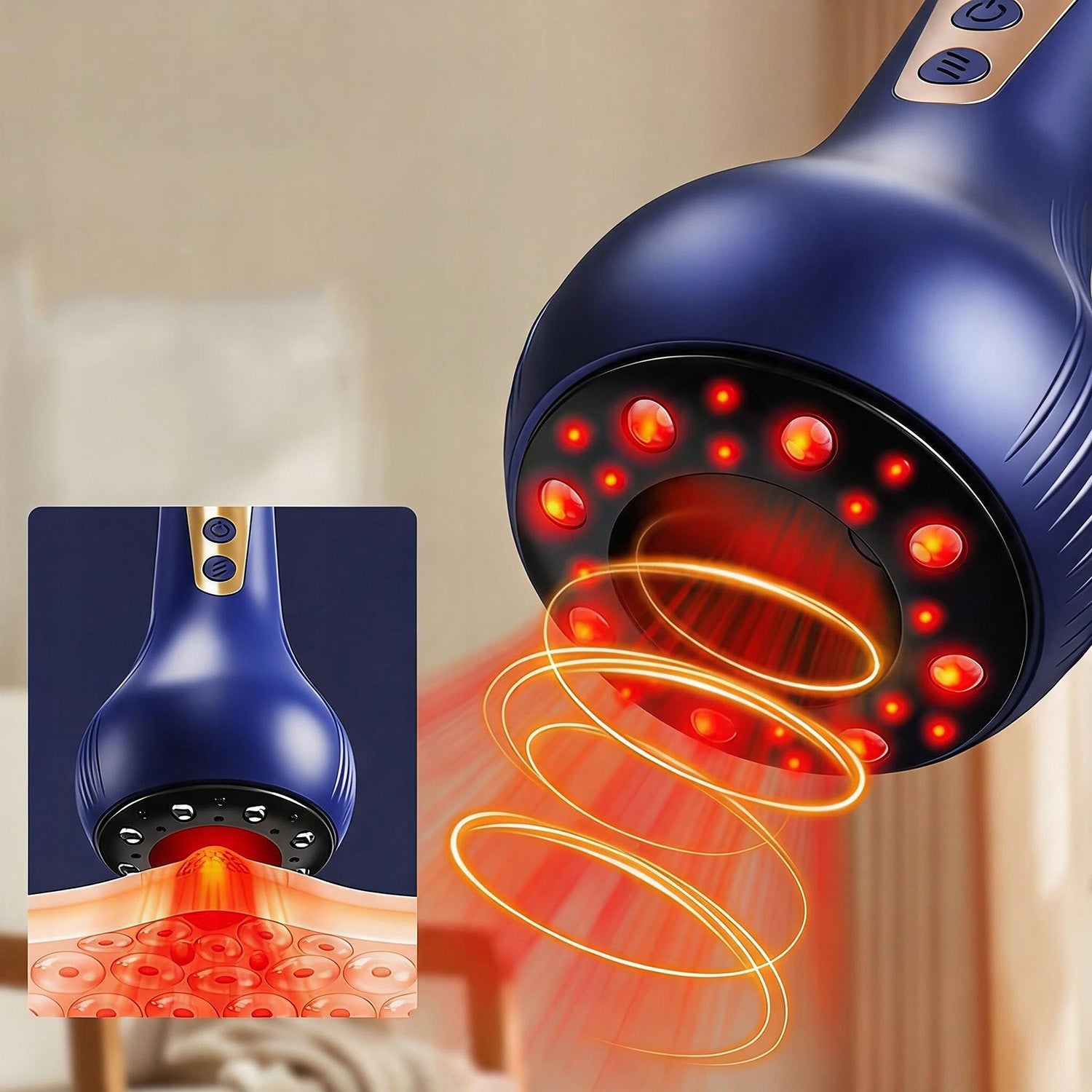 ELECTRIC BUBBLE CHINESE WIRELESS ANTI-CELLULITE MASSAGER 9 LEVELS Packaging status original