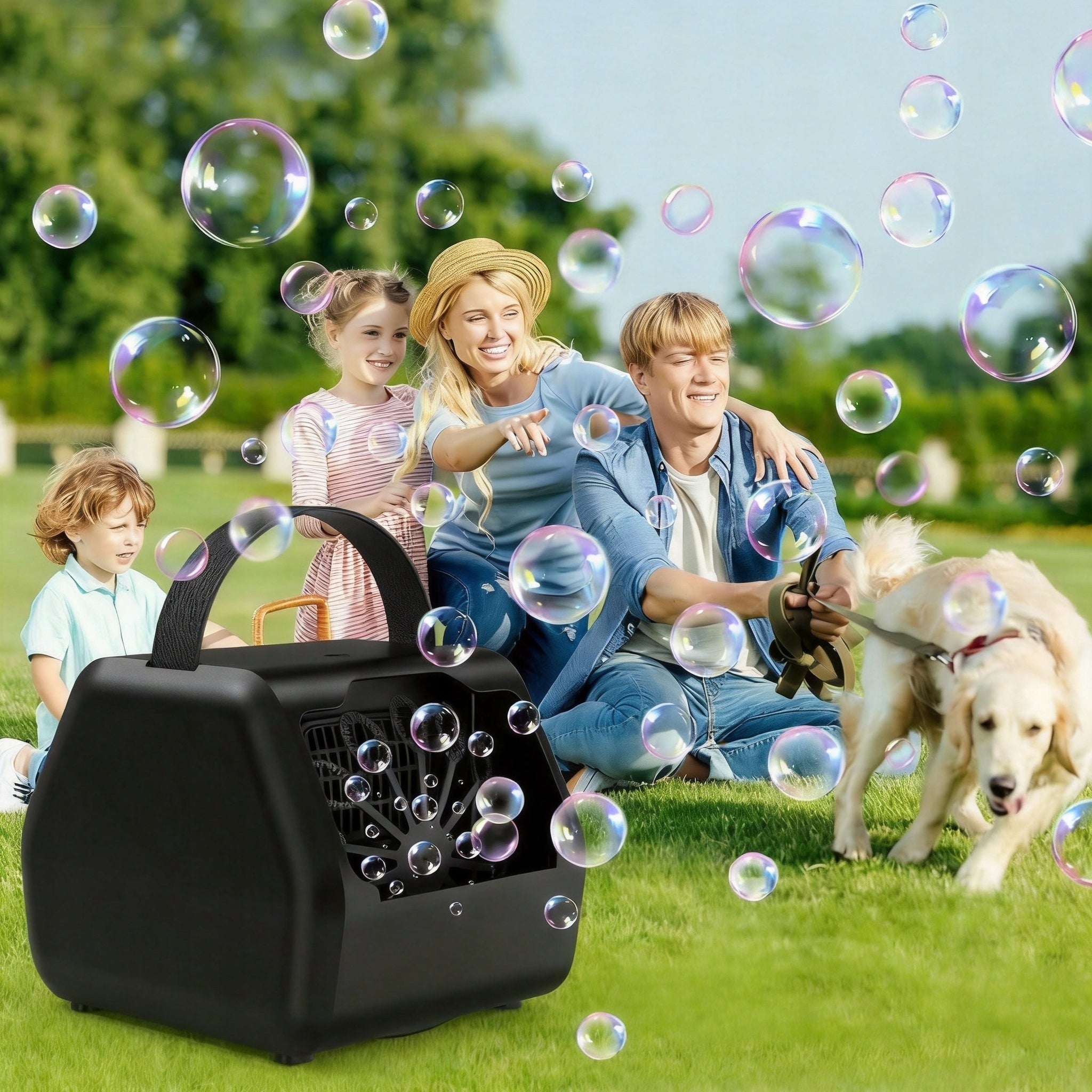 ELECTRIC BUBBLE MACHINE LARGE CAPACITY 400ML FOR BIRTHDAY AND PICNIC Kid's age 3＋ years
