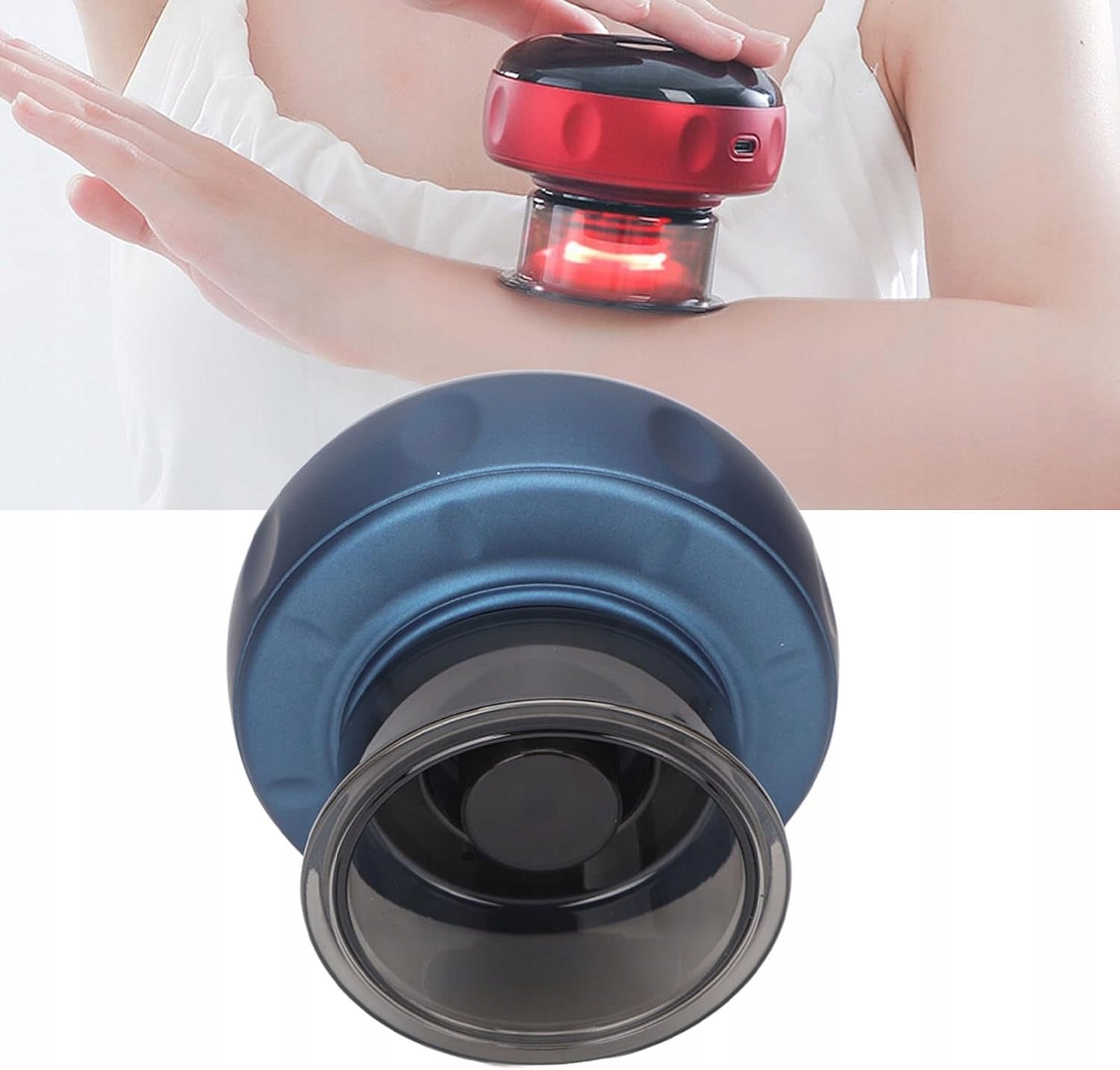 ELECTRIC BUBBLE MASSAGER VACUUM THERAPY WITH HEAT LIGHT Color black
