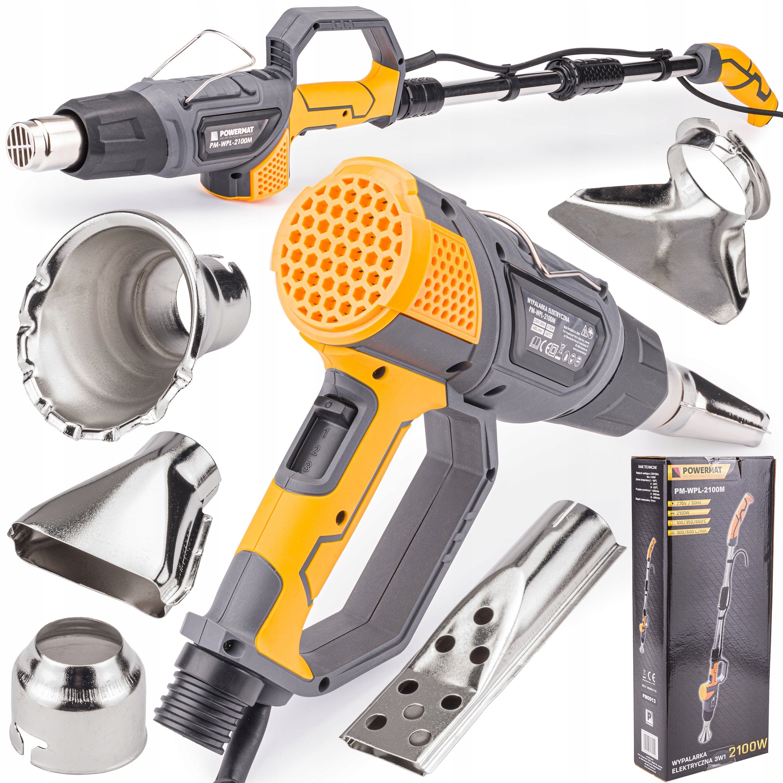 ELECTRIC Burner Heat Gun 3in1 5 Nozzle 3 Gears